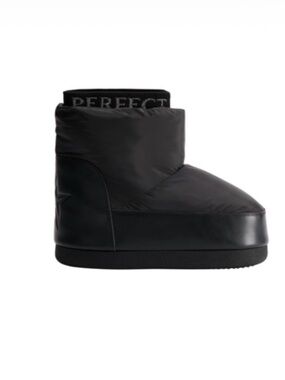 H&M x Perfect Moment boots Black Padded Ankle Bootie with Logo Cuff